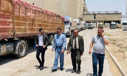 التجارة :مدير عام تصنيع الحبوب يتفقد مراكز تسويق الحنطة المحلية في ديالى ويشيد بجهود المشرفين على الحملة