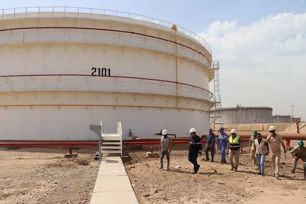 المشاريع النفطية تعلن إكمال عملية تأهيل خزان النفط الخام سعة ١٨٠٠٠ م٣ في مصفاة الدورة